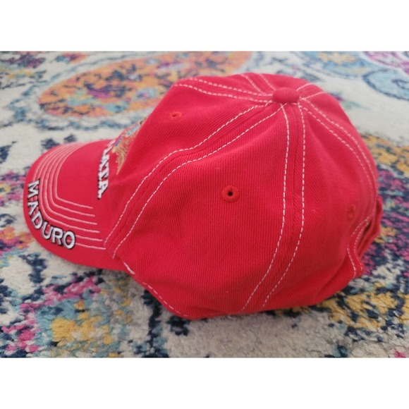 CAO La Traviata Maduro Embroidered red Baseball Cap EUC OSFM strapback - Picture 5 of 9